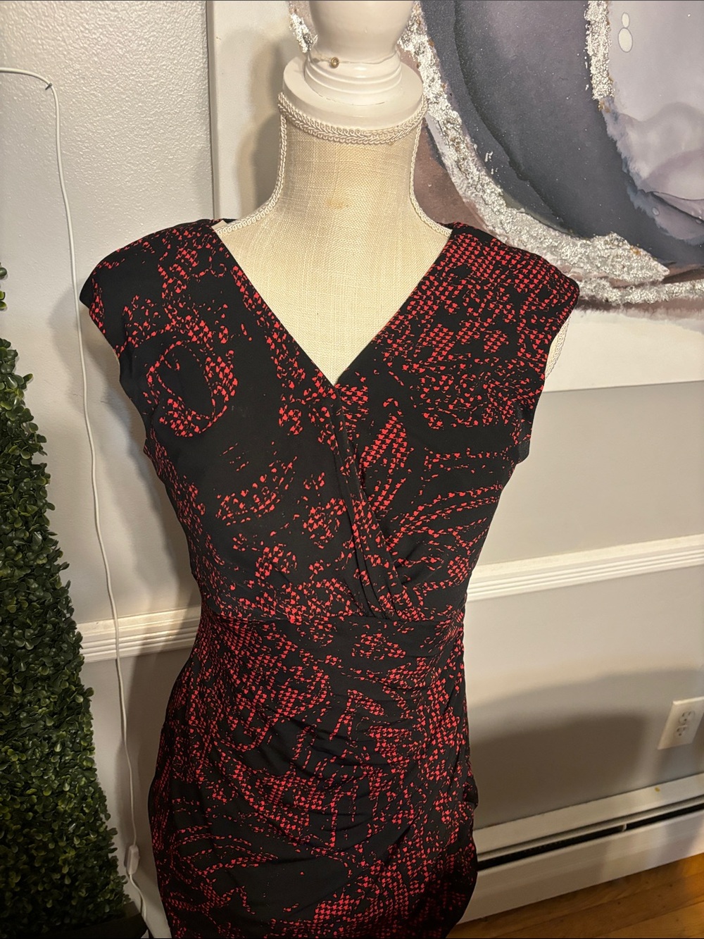 🎈 Red / Black polka dot Dress Sz 8